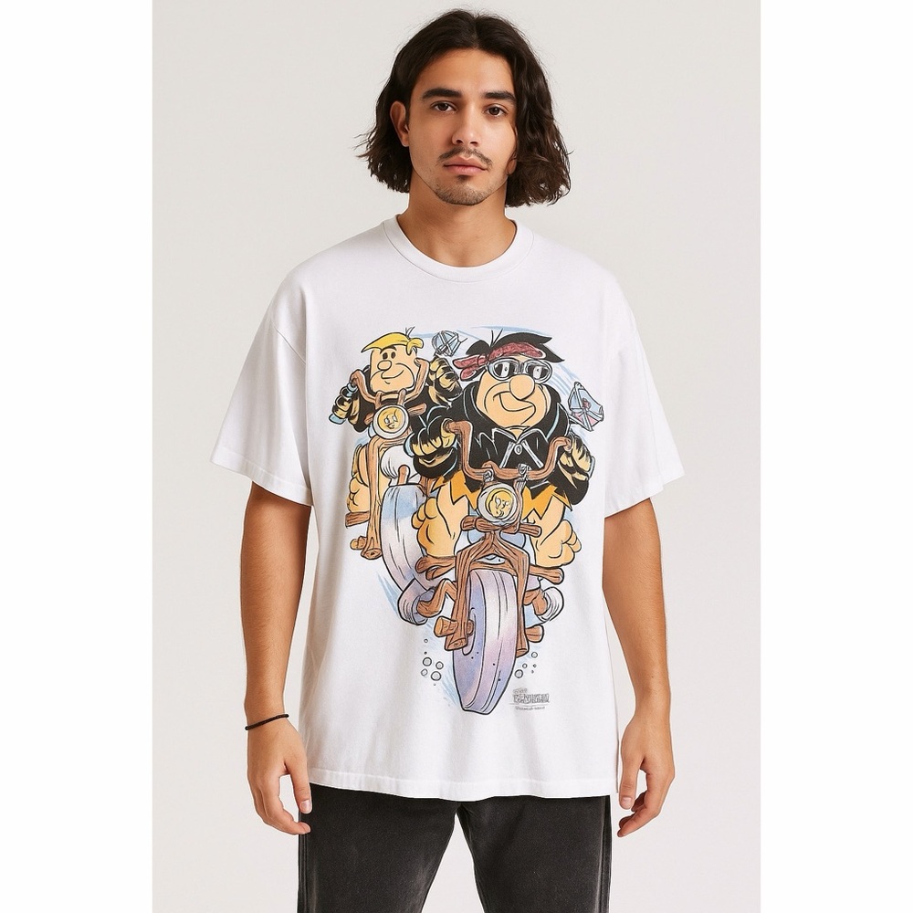 Changes | Single Stitch VTG 90's The Flintstones Graphic Crewneck Unisex T-Shirt